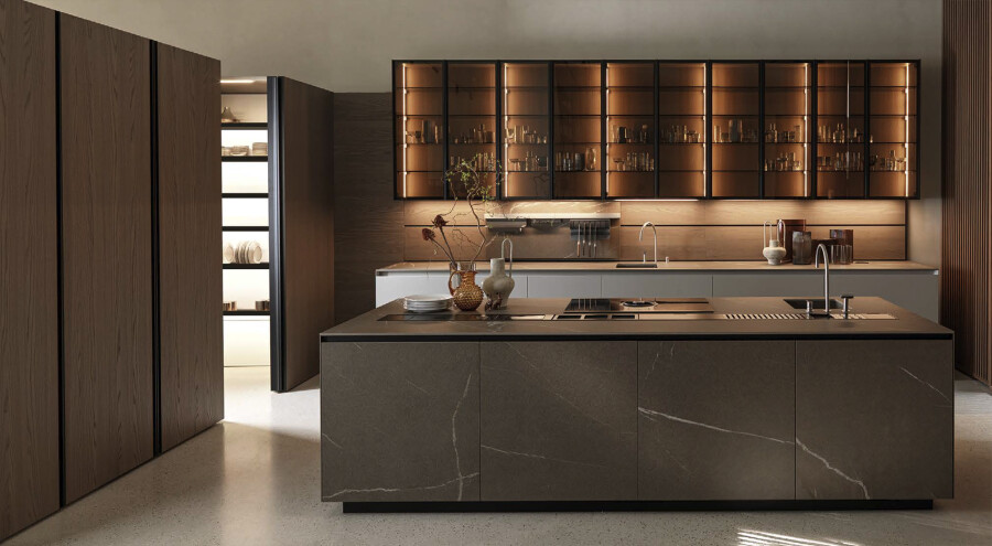 Cucina con isola centrale